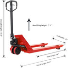 Heavy Duty Manual Pallet Jack Truck 5500 Lbs Capacity With Pu Wheels