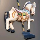 Antique Hand Carved Wooden Carousel Horse From Spain Folk Art Painted Statue 8 