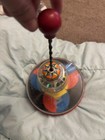 Vintage Usa -made J  Chein   Co Metal Spinning Top Toy Tested Late 50s Early 60s