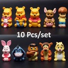 10pcs set Anime Cartoon Winnie The Pooh Action Figure Toy Pooh Bear Tigger Eeyor