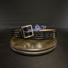 Dutyman Duty Belt Size 30    High Gloss Leather Chrome Buckle Quad Stitched 4631