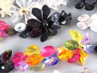 Vtg Lot Of 14 Beaded Hair Barrettes Lucite Beads French Style Clips Fireworks
