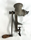 Vintage Universal No 2 Food Meat Grinder Chopper Cast Iron Metal Wood Handle