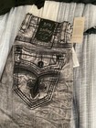 Rock Revival Jeans Mike Biker Tapered Leg Dark Gray Men   s Size 30