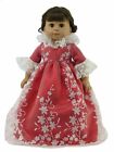 Doll Clothes 18  Dress Royal Red Holiday Gown Fits 18  American Girl Dolls