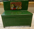Vintage 1930 s Little Orphan Annie Green Metal Child s Toy Stove - Excellent 
