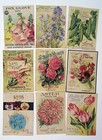 Set Of 18 Seed And Flower Packet Labels Vintage Look Victorian Primitive grungy