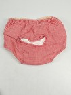 Baby Plastic Pants Diaper Cover Red Gingham Size S Ruffle Gertrude Snap Sides 