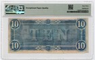 1864  10 Confederate States Of America T-68 Pmg 63 Choice Uncirculated Epq