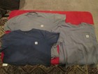 Carhartt Men s L Pocket Logo Crew Neck Cotton Knit T-shirts - Lot Of 3 - Read