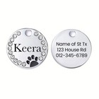 Pet Id Tag     Custom Engraved Name Tag For Dog Or Cat  Double Sided