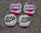 Lot Of 4 Zuru Mini Brands Retro Brand New   Sealed Balls - Fun Nostalgia Collect