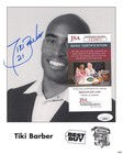 Tiki Barber Signed Autograph 8x10 Photo - New York Football Giants Star Jsa Coa