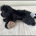 Yomiko Classics Russ Black Newfoundland  Dog Plush Stuffed Animal Laying 11    Nwt