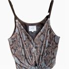 J o a Revolve Snake Design Metallic Seqiuin Party Bodysuit Size Medium Nwot