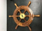 Nautical Ship Wheel 18  Brass wood Captain Pirate Ships Decor Vintage Marine