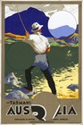Tasmania Australia Fishing 1933 Vintage Travel Poster Wall Art Print Retro