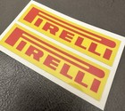 Pirelli Racing Water Proof Uv Safe Glossy Vinyl Decals   Stickers X2