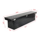 60 x12 x14  Inch Black Aluminum Side Mount Truck Bed Tool Box For Trailer Pickup