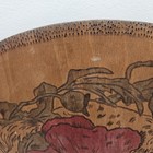 Antique Flemish Art Gibson Girl Pyrography Art Nouveau Wood Burning 1912