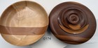 Signed B Hecht Athens Ohio Hand Turned Lidded Bowl Hard Maple Black Cherry Wood