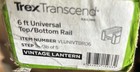 Trex Transcend 6 Ft Vintage Lantern Railing Composite Universal Top bottom Rail