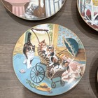 The Hamilton Collection Country Kitties Cat Collector Plates Set Of 8 Porcelain