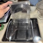  Acrylic Lucite 5 Pc Nesting Coasters Mcm Clear Bar Ware