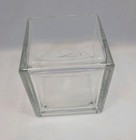 5  Heavy Clear Square Glass Vase Home Decor Multipurpose Home Decor