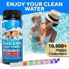 7-in-1 Accurate Pool Test Strips - 150 Hot Tub Spa Test Strips - Quick Pool  New