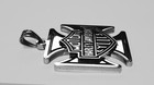 Harley Davidson Stainless Steel Iron Cross Biker Motorcycle Pendant Necklace
