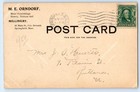1905 Springfield Massachusetts Postcard Railroad Arch Main Street Store Shop