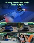 Lamtto 4 Channel Dash Cam Front And Rear Inside 1080p Fhd 360   Car Dash Camera