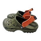 Crocs Off Road Sport Clog Slip On Army Green   Orange Men   s Size 10 Women   s 12