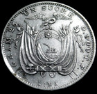 Ecuador 1891 Tf Un Sucre Silver  Lima Mint   2211-246