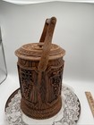 Ice Bucket Wood Grain Grape Embossed Vintage 1970   s