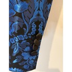 Kilburne   Finch Blue Floral Damask Jacquard Shawl Lapel Tuxedo Jacket 38l