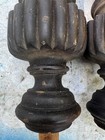 2 Vtg Pine Balusters Wood Architectural Salvage Spindle Post 12 25    Tall Crafter