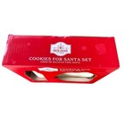 Holiday Time Cookies For Santa Set Plate   Milk Bottle 7 5 x8  Plate 13 Oz Bottl