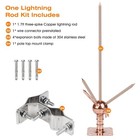 Lightning Rod - Copper Brass Lightning Rod Kit Detachable Lightning Protection