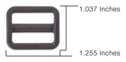 1 Inch Ykk Narrow Mouth Heavyduty Triglide Slides  100 Pack