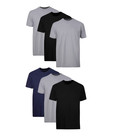 Hanes T-shirt  6-pack  Moisture-wicking T-shirt Undershirts  Black grey blue