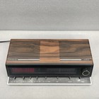 Vtg Sears 317 23980 Am fm Dual Alarm Clock Radio Wood Grain Large Tested Stereo