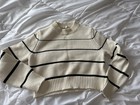 Z Supply Cream   Black Striped Knit Sweater