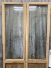 Antique French Double Doors  44x83 75  1 Pane Glass  European Reclaimed G228