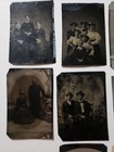 10 Antique Tintype Photo Junk Drawer Lot Men Women Children Tin Types Tintypes