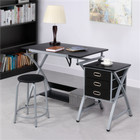 Adjustable Drafting Table Artist Desk Art Craft Drawing Desk W  Storage   Stool