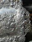 Vintage Arthur Court Cast Aluminum Bunny Rabbit   Flowers Serving Platter tray