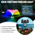 1hp 15000gph Pond Fountain Aerator 750w Floating Pump W  4 Rgb Light Changing