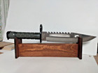 Pair 2  Knife Display Stand For Larger Fixed Or Folder Rustic Wood Hunter Gift
